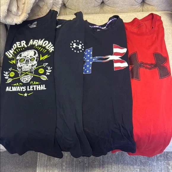 Under Armour Graphic Tees - Black and Red - Picture 1 of 13